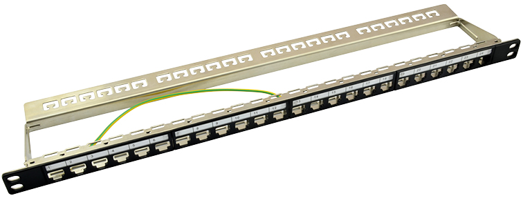 4052792040272 - LogiLink Patch Panel Kat6A 24 Port schwarz (RAL 9005)