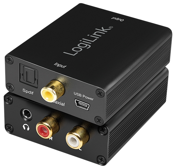 4052792044805 - LogiLink Coaxial and Toslink to analog L R and 35 mm jack audio converter