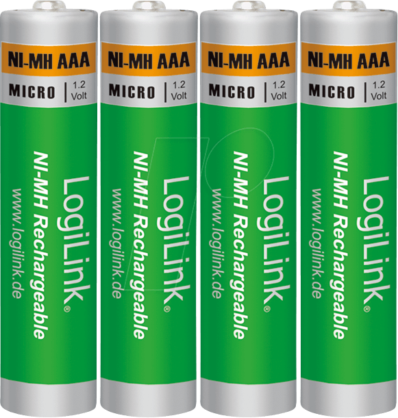 4052792047929 - LOGILINK LR03RB4 - NiMh Akku AAA (Micro) 1000 mAh 4er-Pack