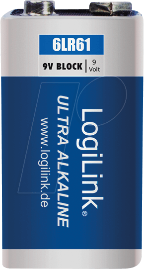 4052792047950 - LOGILINK 6LR61B1 - Alkaline Batterie 9-V-Block 1er-Pack 4052792047950 - LOGILINK 6LR61B1 - Alkaline Batterie 9-V-Block 1er-Pack