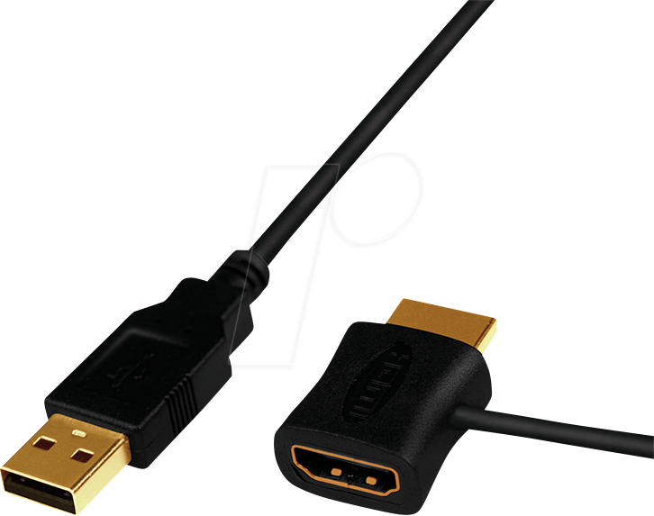 4052792057546 - LOGILINK CH0081 - HDMI Strom-Einspeisekabel HDMI-A auf HDMI-A mit 05 m USB