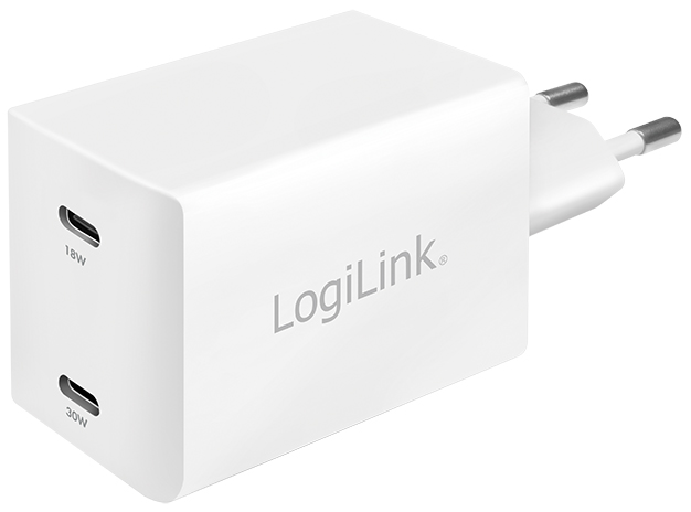 4052792057751 - LogiLink PA0231 USB-Ladegerät Steckdose Ausgangsstrom (max) 3 A Anzahl Ausgänge 2 x USB Power Delivery (USB-PD)