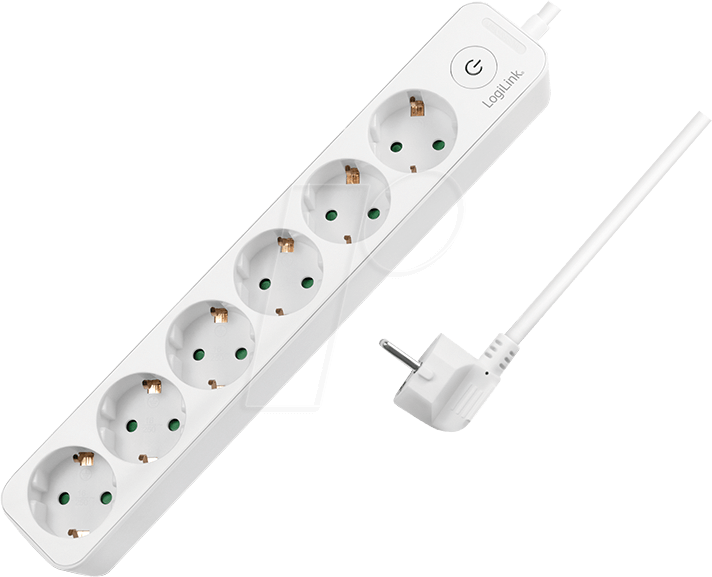 4052792057799 - LOGILINK LPS247 - Steckdosenleiste 6-fach 15 m mit Schalter weiß