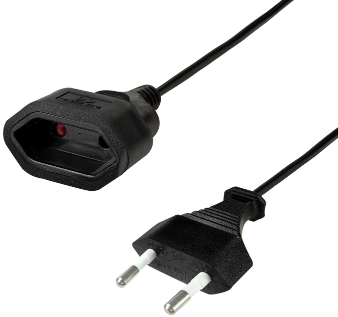 4052792062588 - Verlängerungskabel Eurostecker 02 m schwarz