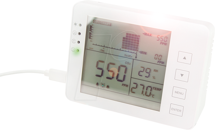 4052792063592 - LOGILINK SC0115 - CO2-Messgerät mit Ampel Temperatur- & Luftfeuchtigkeitsanzeige