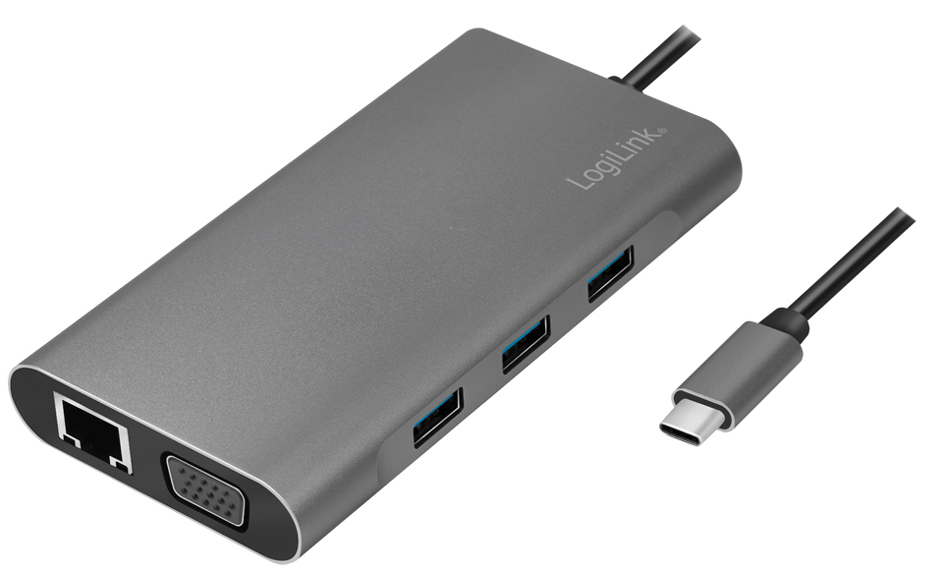 4052792064711 - LogiLink UA0383 Notebook-Dockingstation & Portreplikator Verkabelt USB 32 Gen 1 (31 Gen 1) Type-C Silber (UA0383)