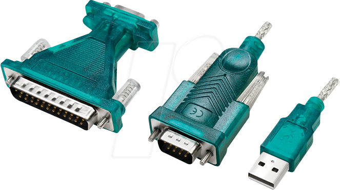 4052792067699 - LogiLink Seriell Adapter [1x USB 20 Stecker A - 1x D-SUB-Stecker 9pol D-SUB-Stecker 25pol] 13 m Grün