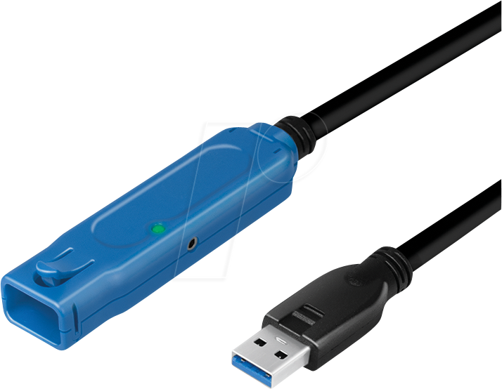 4052792069280 - LOGILINK UA0401 - USB 30 Kabel A Stecker auf Buchse Verstärker blau schwarz 3