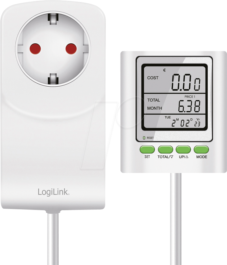 4052792070088 - LOGILINK EM0006 - Energiekostenmessgerät digital CO2-Emissionsberechnung