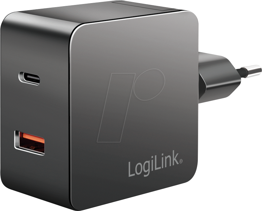 4052792071016 - LOGILINK PA0310 - USB-Ladegerät 45 W 5 - 20 V 3 A GaN PD30 QC 30 schwarz