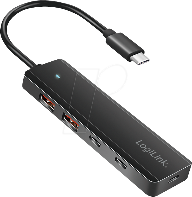 4052792071870 - LOGILINK UA0412 - USB 30 Hub 4 Port USB-C Slim