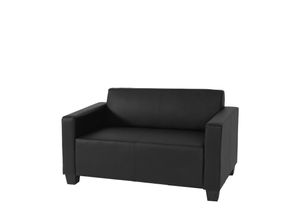 4052826030415 - 2er Sofa Couch Moncalieri Loungesofa Kunstleder ~ schwarz