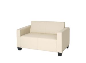 4052826044511 - 2er Sofa Couch Moncalieri Loungesofa Kunstleder ~ creme