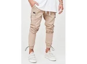 4052826055579 - Cargohose BEHYPE YONAH Gr 31 Länge 32 beige Herren Hosen mit elastischem Bund