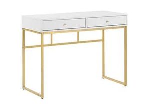 4052826160730 - Schreibtisch mit Stauraum Weiß DAPHNE 4052826160730 - Schreibtisch mit Stauraum Weiß DAPHNE