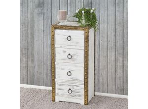 4052826176519 - Kommode Ambato Schubladenkommode Schrank 4 Schubladen 70x33x26cm Shabby-Look Vintage ~ weiß