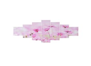 4052826197644 - Leinwandbild H375 XL Wandbild Keilrahmenbild Kunstdruck 7-teilig 245x87cm ~ Blumen