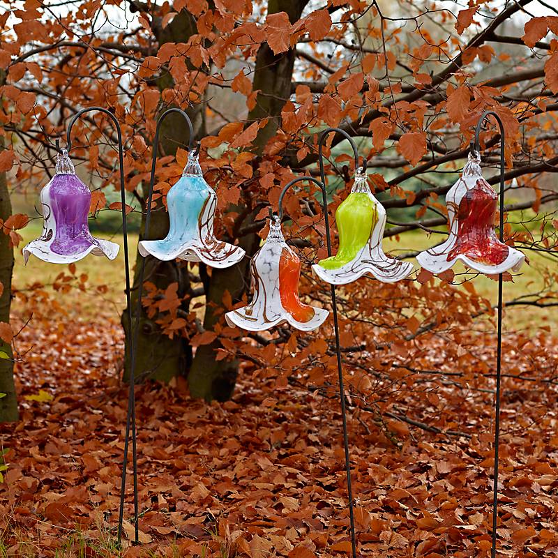 4052884010015 - Gartenblume Punto hängend Gartenflair 26cm mit Stab Grün