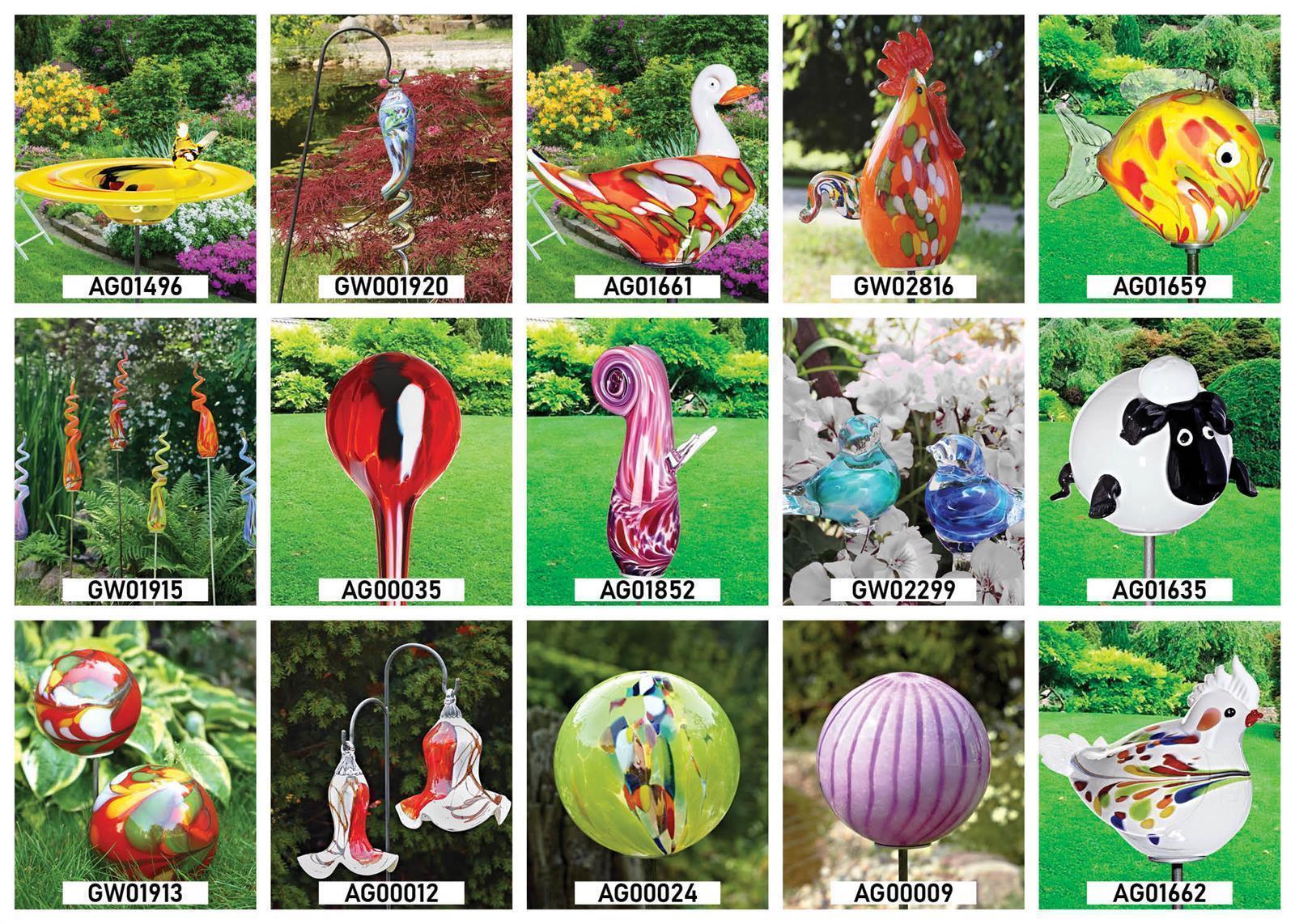 4052884010183 - Trompetenblüte hängend groß Gartenflair 30 cm inkl Stab Orange