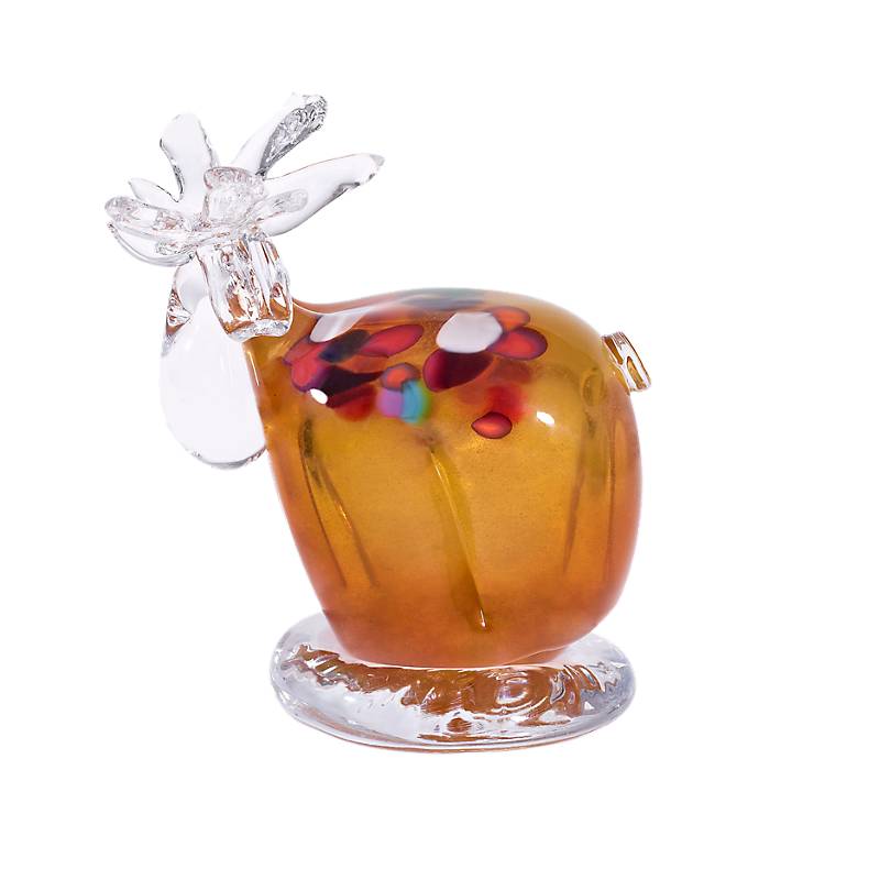 4052884026818 - Glas Figur Elch Tierwelt 13cm rot