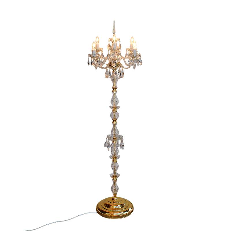 4052884031102 - Standleuchter Michele Erleuchtung Gold Transparent aus Glas