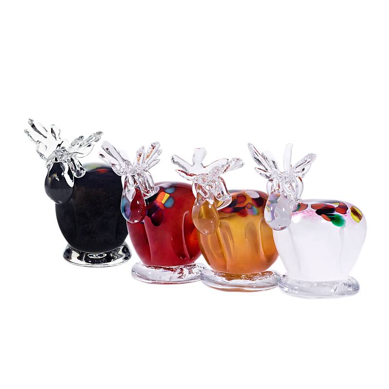4052884034677 - Glas Figur Elch Tierwelt 13cm blaugrau 4052884034677 - Glas Figur Elch Tierwelt 13cm blaugrau