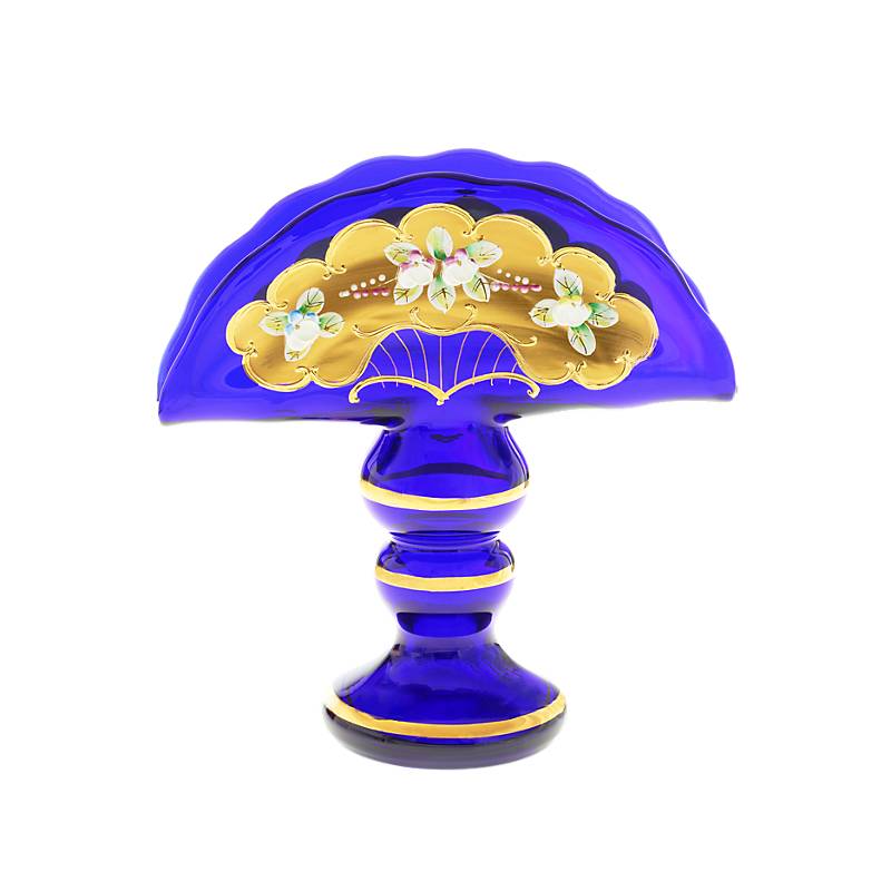 4052884035193 - Serviettenhalter Blue Queen 21 cm Blau Gold aus Glas