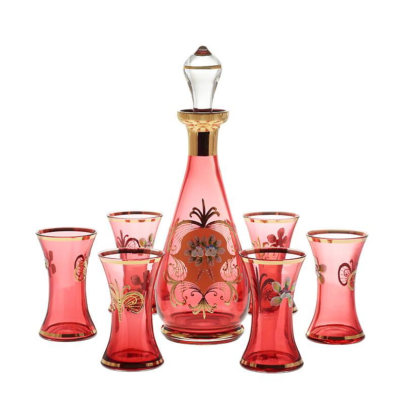 4052884040760 - Karaffe mit 6 Gläsern Red Queen 7-tlg