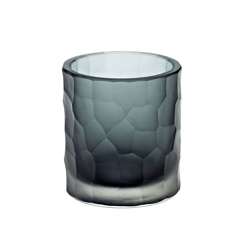 4052884046571 - Teelichtglas Kerzenhalter Votiv Windlicht Moonlight Höhe 95cm grau Handmade
