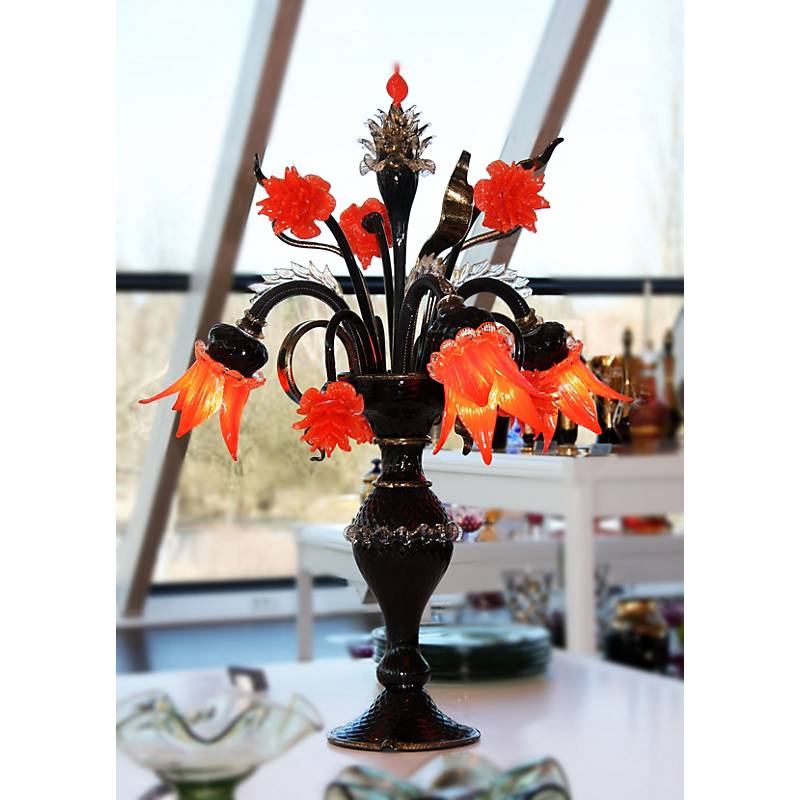 4052884053715 - Tischleuchte Flambo Orange Murano (Ã50cmH45cm)
