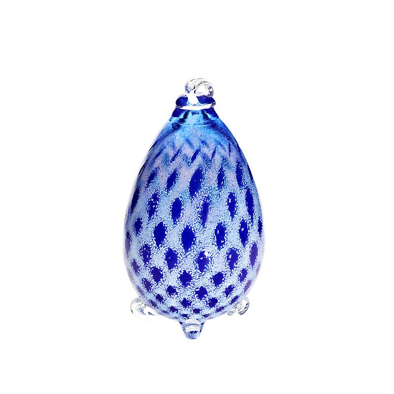 4052884055405 - Osterei stehend mit Füßen Pavel (15cm) blau weiß 4052884055405 - Osterei stehend mit Füßen Pavel (15cm) blau weiß