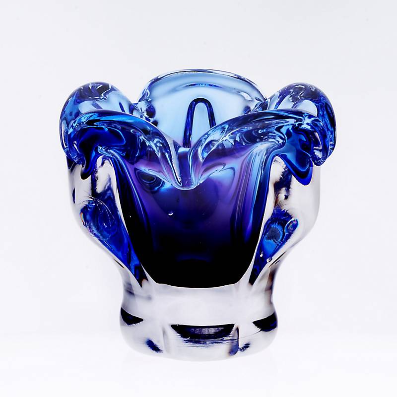 4052884055702 - Schale gewellter Rand blau violett Pavel (10cm)