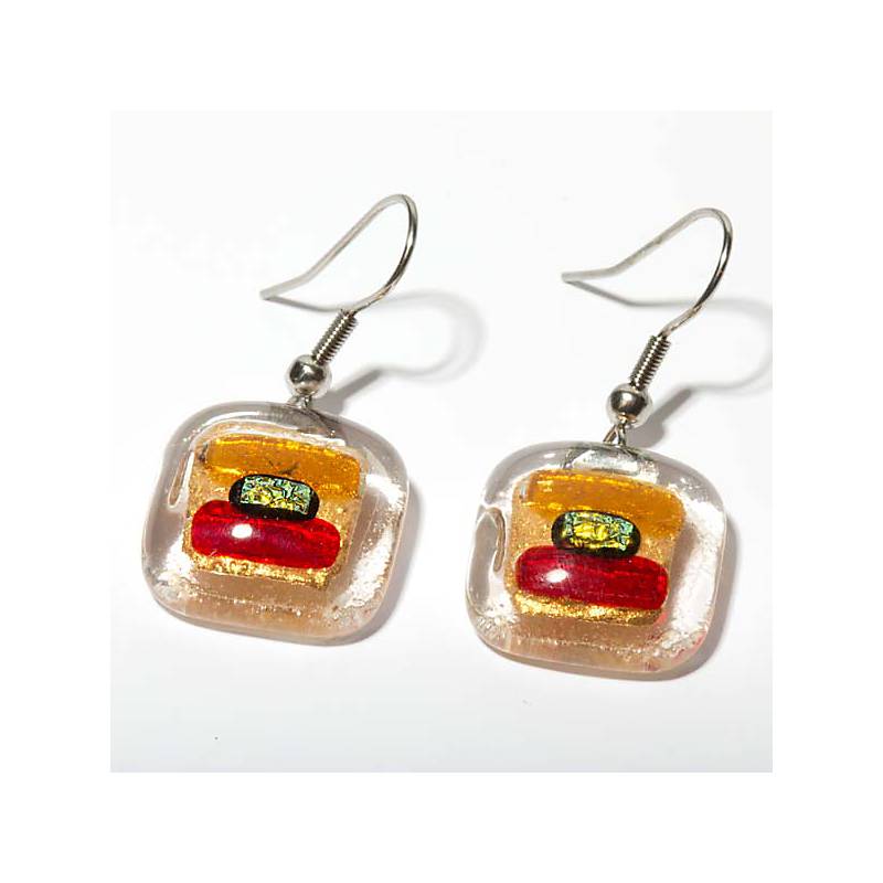 4052884662405 - Ohrringe mit Glasstein Summer Fusing