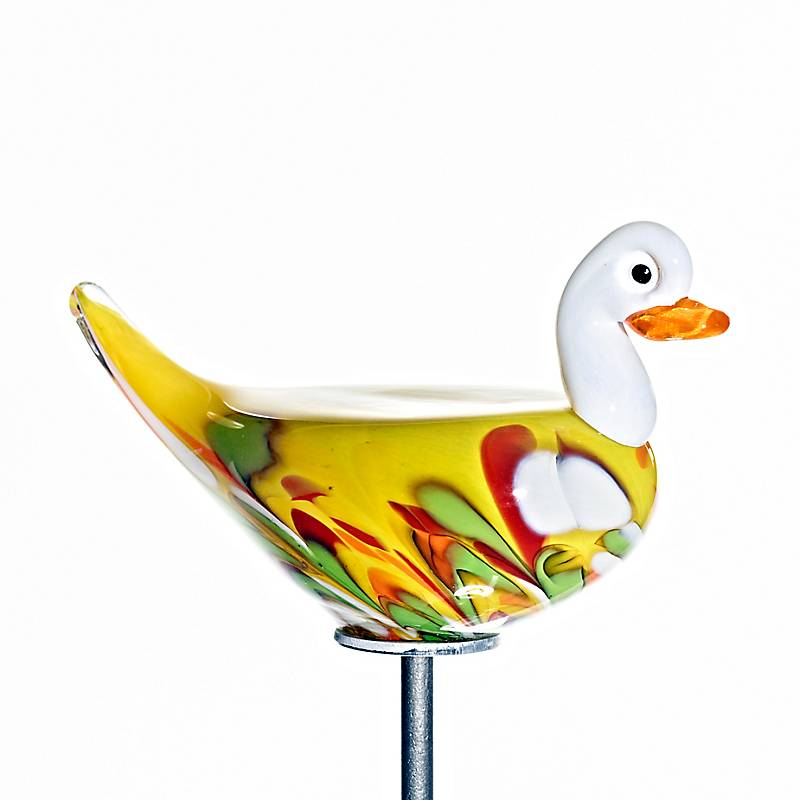 4052884806878 - Ente Gartenflair 245cm inkl Stab weiss