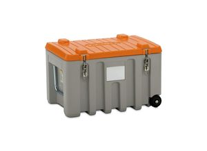 4052886328378 - Trolley CEMbox 150 Polyethylen 150 l L 800 x B 600 x H 530 mm stapelbar grau orange 4052886328378 - Trolley CEMbox 150 Polyethylen 150 l L 800 x B 600 x H 530 mm stapelbar grau orange