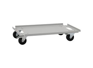 4052886442296 - Rollwagen für Akku-Lade- und Lagerschränke Traglast 240 kg auf Rollen B 800 x T 600 x H 150 mm lichtgrau RAL 7035