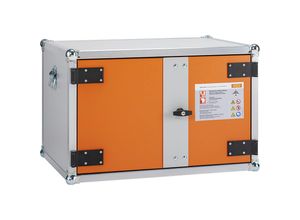 4052886464168 - Akku-Sicherheits-Ladeschrank PREMIUM ohne Füße 520 mm 230 V orange grau