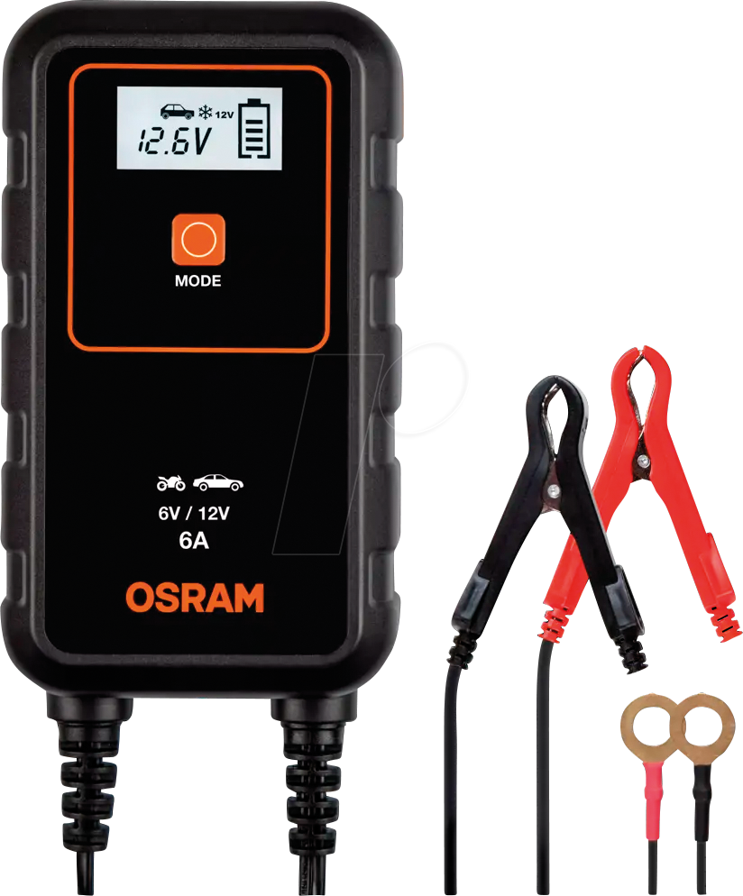 4052899620537 - OSRAM Kfz-Batterieladegerät BATTERYcharge 906 6 12 V 6 A für Motorräder Autos