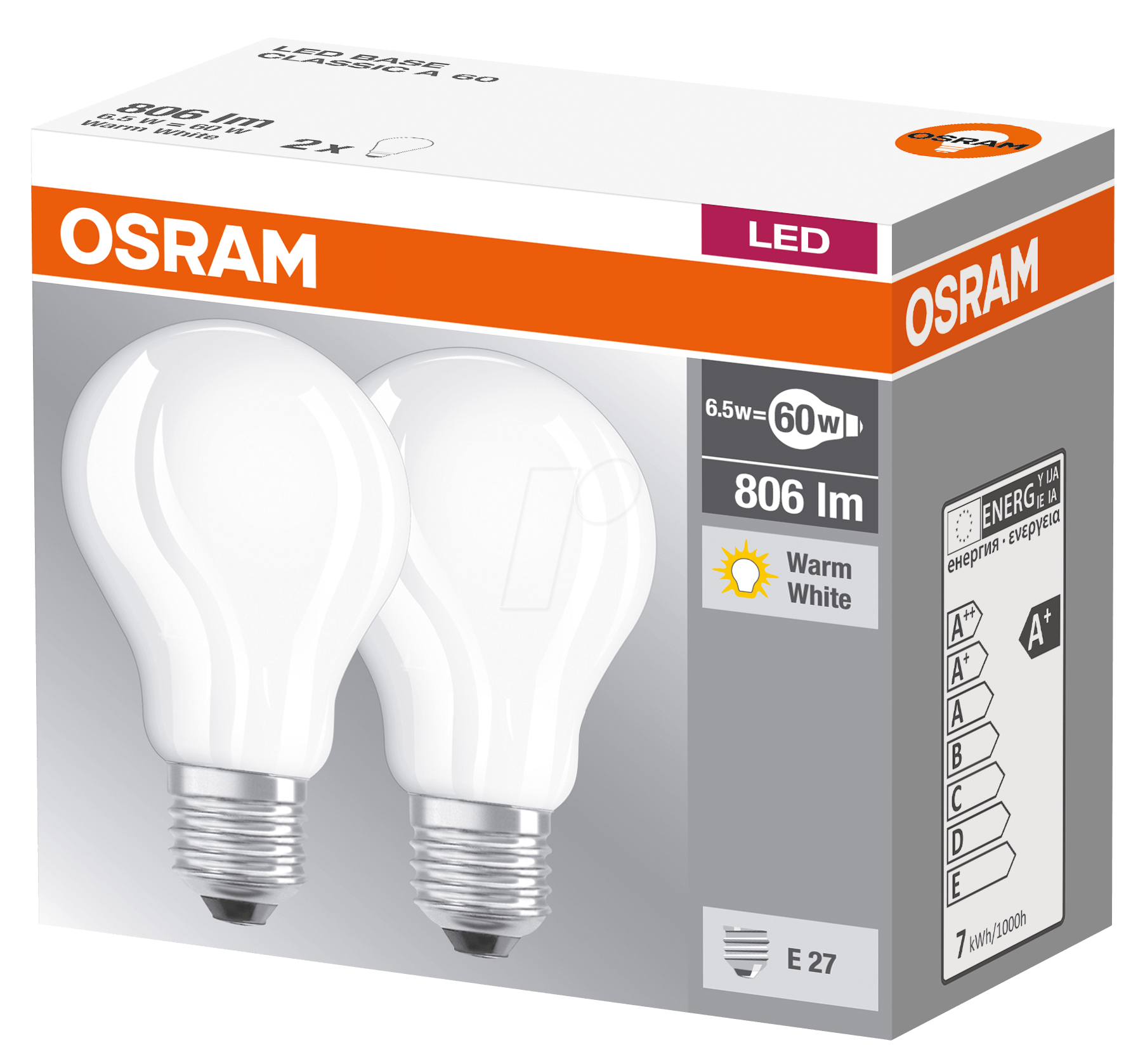 4052899972100 - OSR 899972100 - LED-Lampe E27 BASE RETRO 72 W 806 lm 2700 K