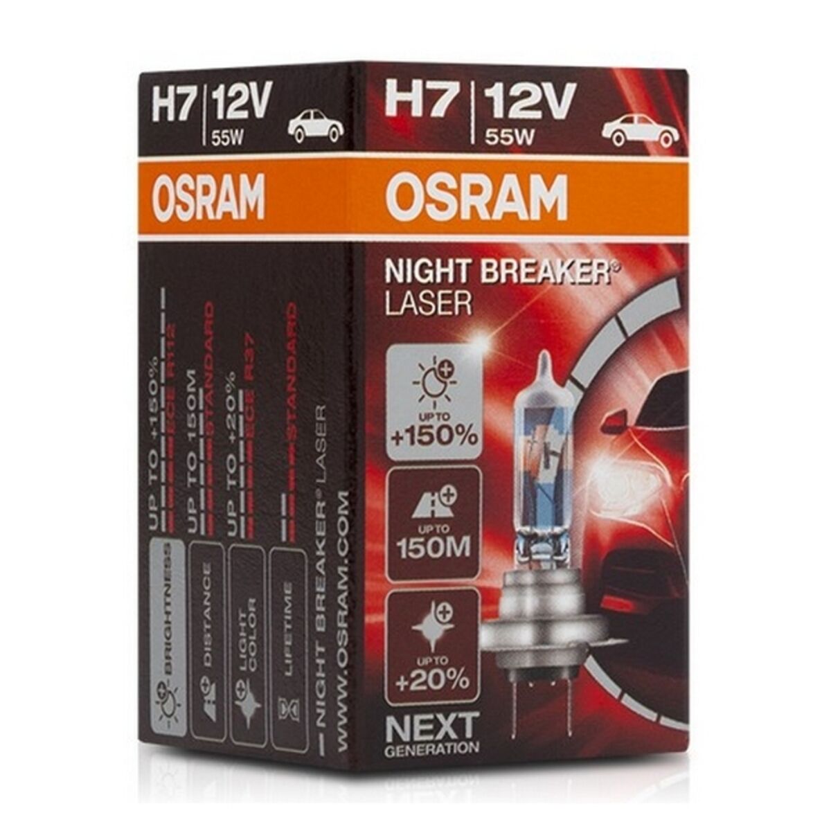 4052899991392 - OSR Night Breaker Laser 64210NL Fahrzeuglampe H7 55W 12V PX26D 1STk