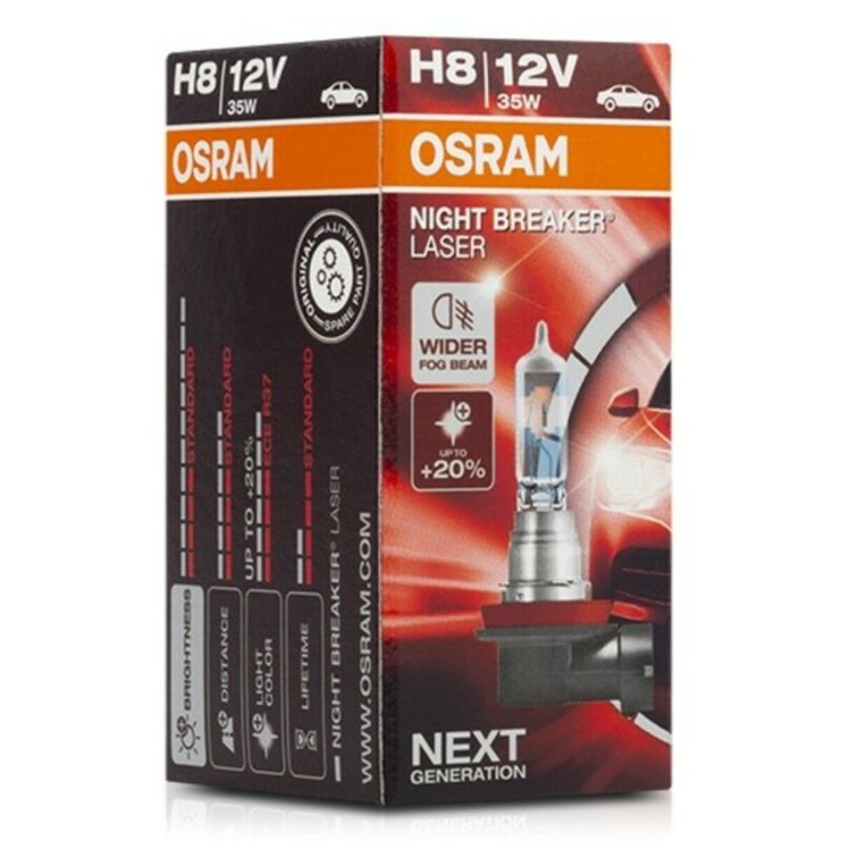 4052899998827 - Osram Auto 64212NL Halogen Leuchtmittel Night Breaker® Laser Next Generation H8 35 w 12 v