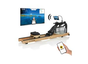 4052926096243 - FitEngine Rudergerät mit Wasserwiderstand Smart 210cm - versch Farben - Natur Schwarz