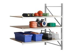 4052941140754 - Regalsystem WR 600 Anbaufeld Traverse blau mit 2 Ebenen 2200 x 1800 x 800 mm