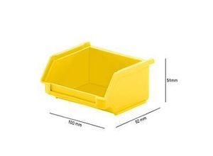 4052941743078 - Sichtlagerkasten SSI Schäfer LF 110 Polypropylen L 92 x B 100 x H 51 mm 026 l gelb