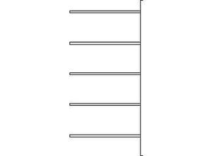 4052941929519 - Fachbodenregal SSI Schäfer R3000 Anbauregal 5 verzinkte Böden B 1025 x H 1960 mm 100 kg