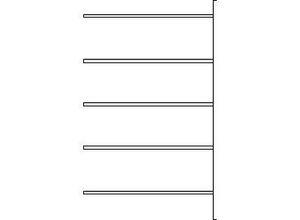 4052941929670 - Fachbodenregal SSI Schäfer R3000 Anbauregal 5 verzinkte Böden Tiefe 500 mm Fachlast 150 kg B 1345 1315 x H 1960 mm