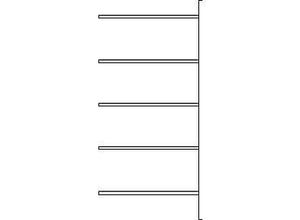 4052941929779 - Fachbodenregal SSI Schäfer R3000 Anbauregal 5 verzinkte Böden B 1025 x H 2278 mm