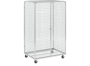 4053137100316 - Rollbehälter mit Doppelflügeltür BxT 1200 x 800 mm Höhe 1930 mm kaiserkraft