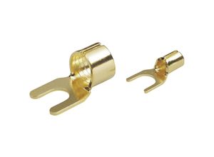 4053199494095 - 1577784 Gabelkabelschuh 250 mm² Loch-Ø=6 mm Unisoliert Gold 1 St - Tru Components