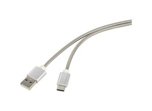 4053199516841 - USB-Kabel USB 20 USB-A Stecker USB-C® Stecker 100 m Silber Kabelmantel aus rostfreiem S